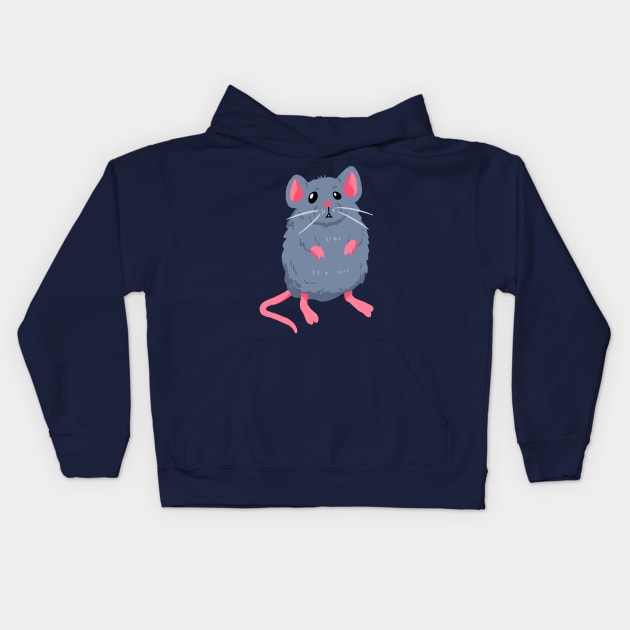 Cute Mouse Kids Hoodie by Irkhamsterstock